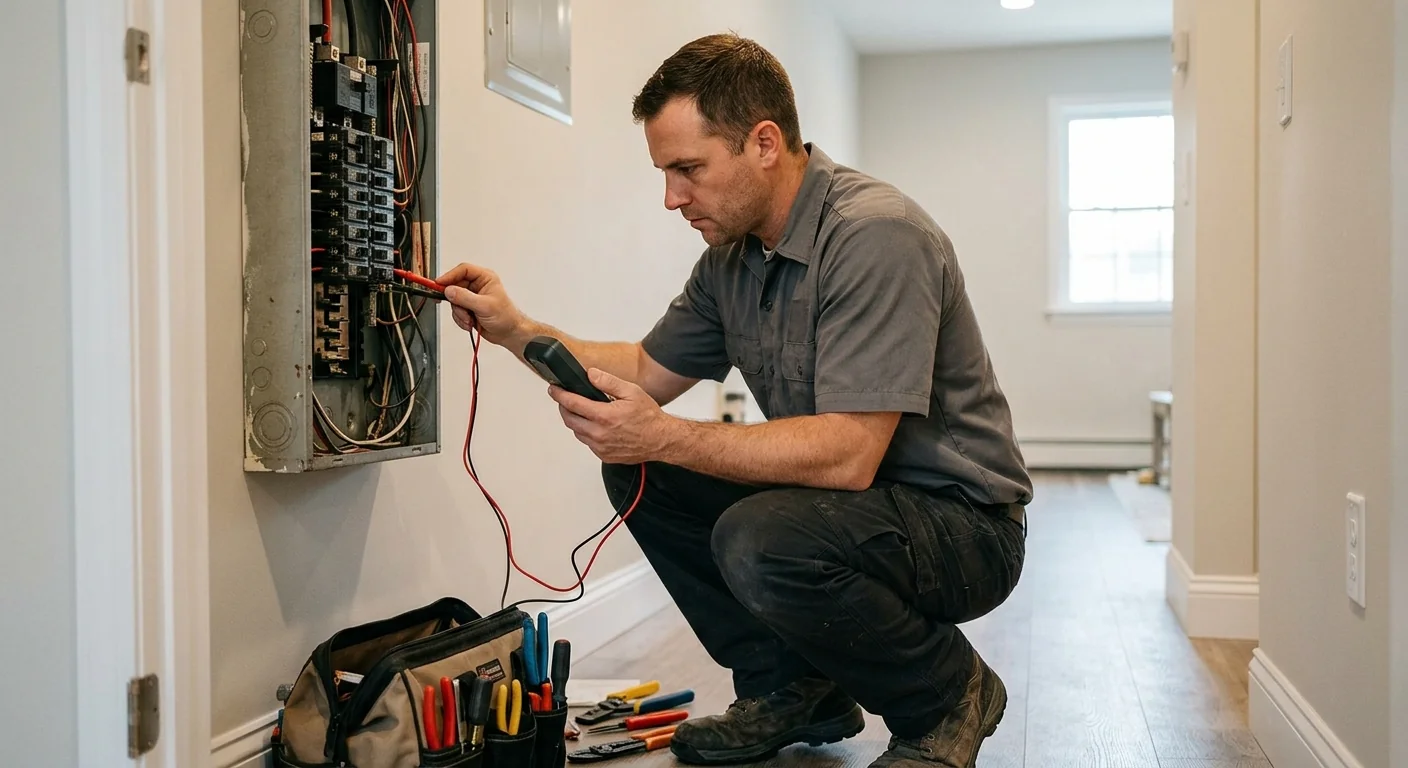 Commack Electrician Masters technician testing system performance
